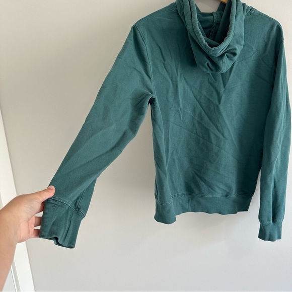 J.Crew Factory Green Teal French Terry Hoodie Sweatshirt Pullover Style AH298 - Picture 10 of 16